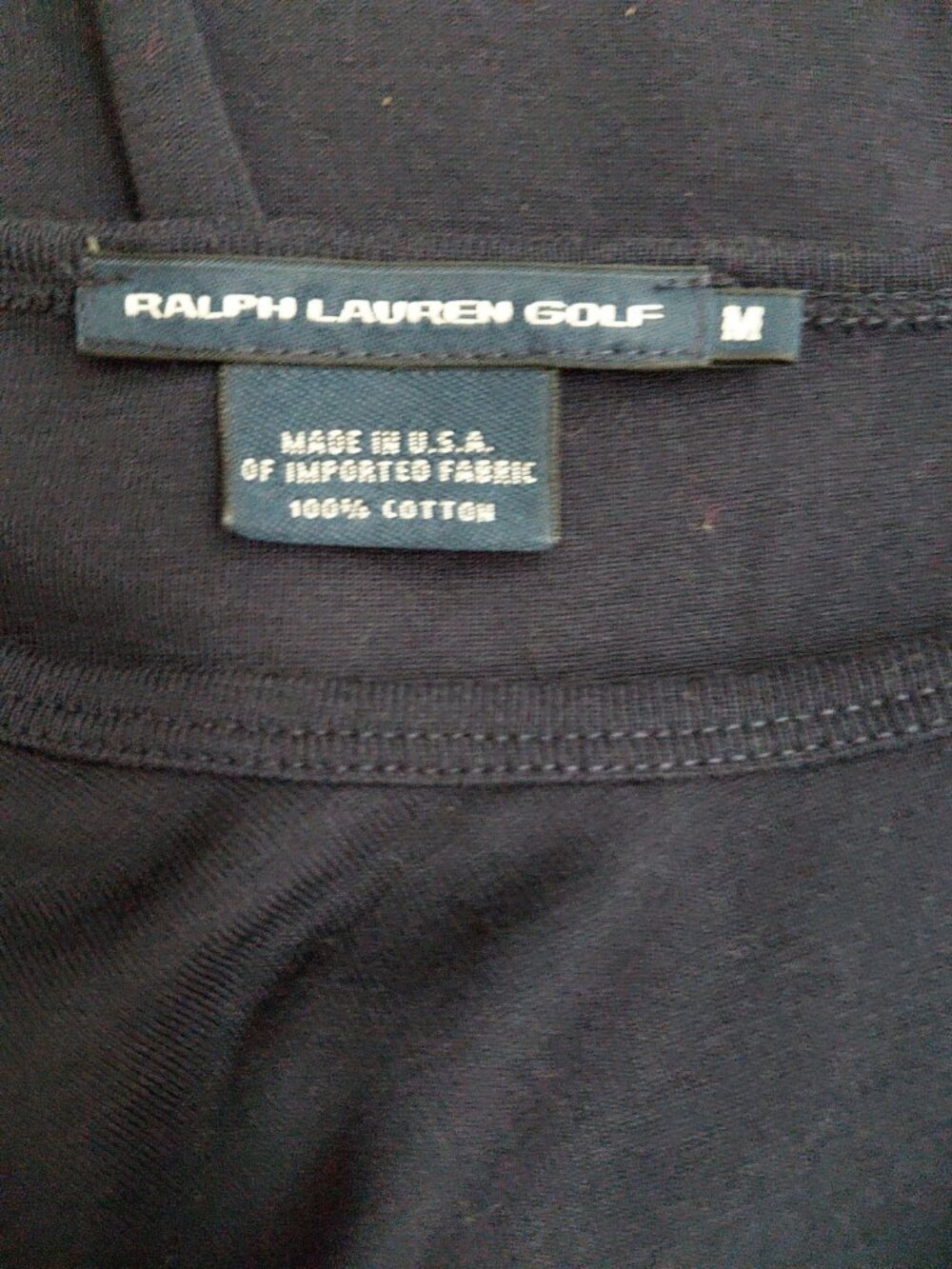 Ralph Lauren Golf Womens Cotton Big Pony Tee Navy with Gold Pony Medium - Picture 4 of 5